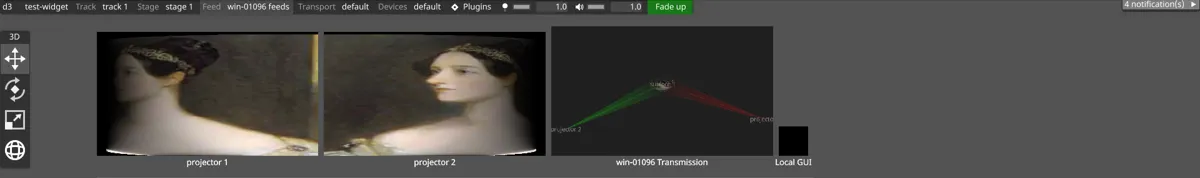 Feed view with fixed artefact
