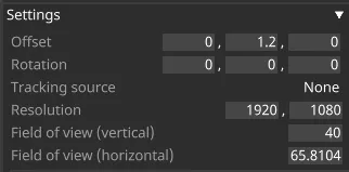 Camera settings