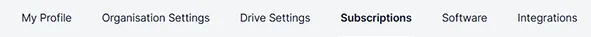 Subscriptions tab