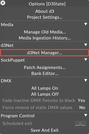 d3Net Manager