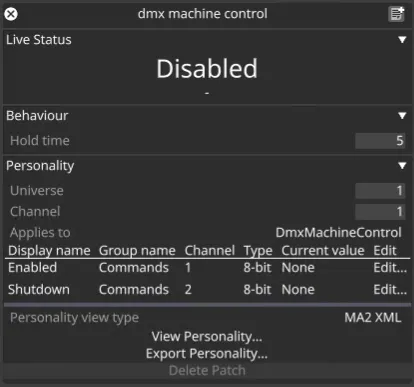 DMX Machine Control