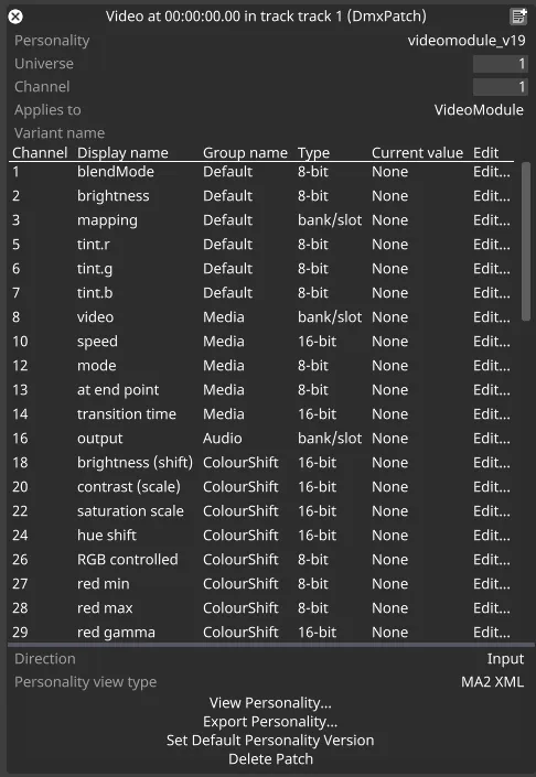 Patch options