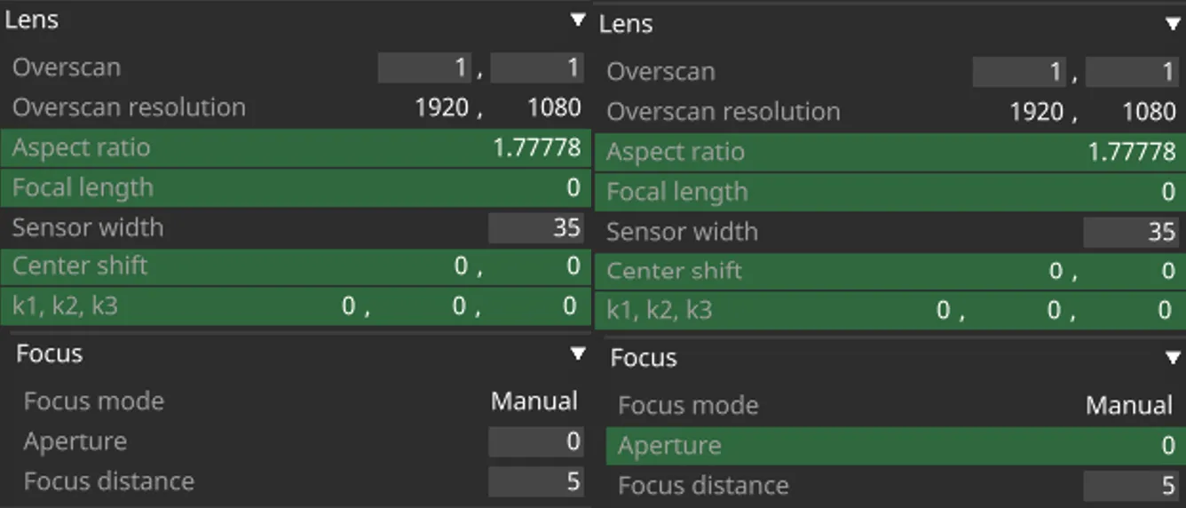 Camera focus manual