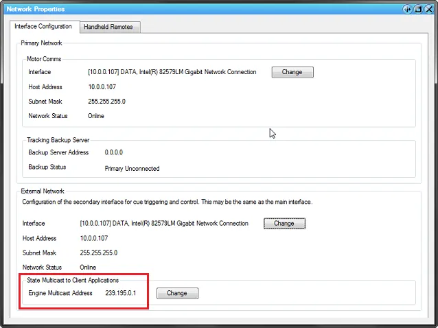 Engine Multicast Address