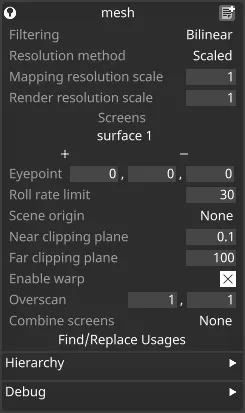 Mesh mapping editor