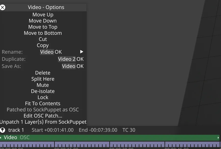 Patch layer to OSC