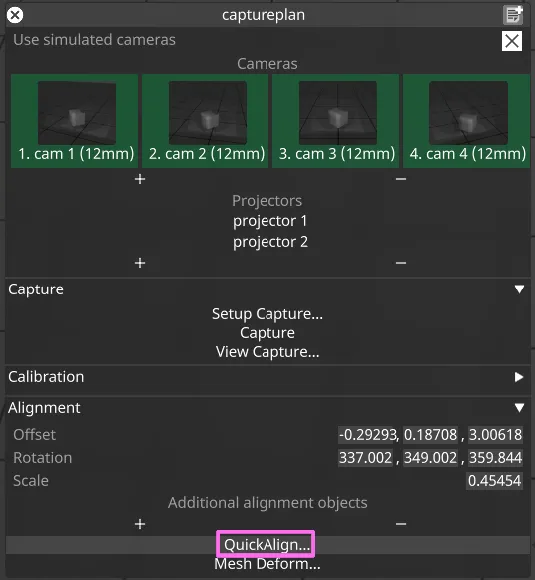 QuickAlign Button