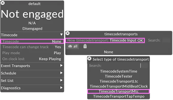 Timecode Transports