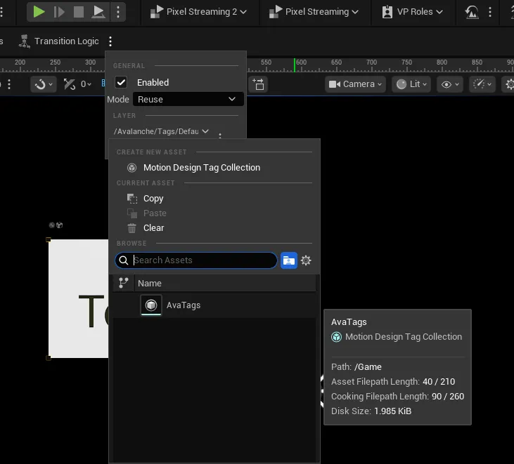 Motion Design Tag Asset