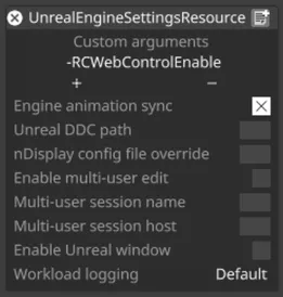 Unreal Engine settings